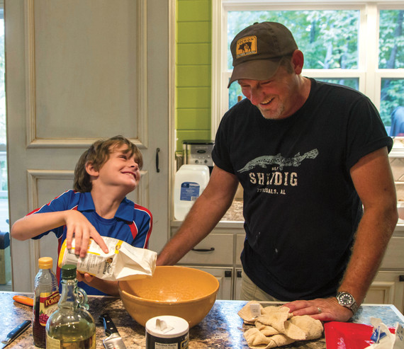 Donald Link in kitchen